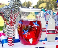fourth of july punch table