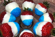 July 4th strawberries platter