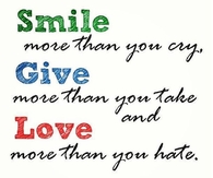 smile give love
