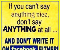 if you can't say anything nice