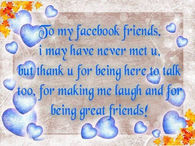 to my facebook friends
