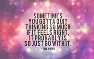 just go with it