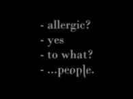 Allergic to People