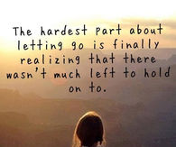 The hardest part of letting go