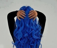 long blue hair
