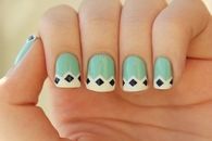Cute Aqua Nails
