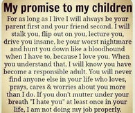 my promise to my children