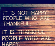 thankful people are happy