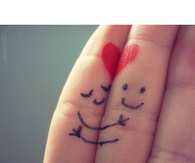 Cute hand hug