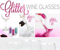 glitter wine glasses