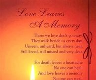 love leaves a memory