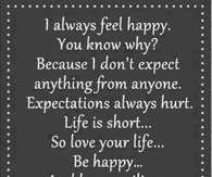 i always feel happy