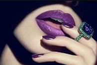 Purple Lips And Nails
