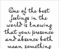 one of the best feelings in the world