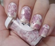 Soft Pink Rose Nails