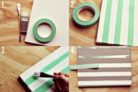diy striped art