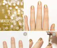 DIY Mixed Metals Nail Polish