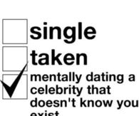 Mentally dating a celebrity