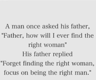 the right woman