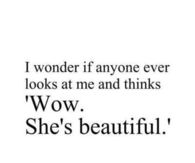'Wow. She's beautiful