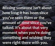 missing someone