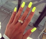 Neon lime green nails