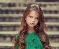 Little girl with long hair