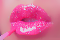 Glitter pink lips