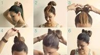 DIY hair bow bun