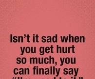 Isn't it sad when...