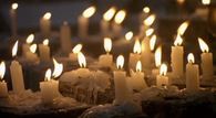 Flickering candles