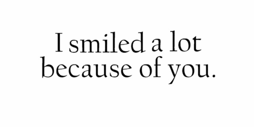 because of you