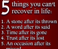 5 things you cant recover