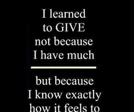 i learned to give