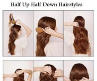 Hald up, half hairstyles