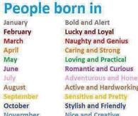 months you were born