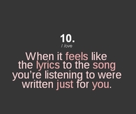 When it feels like the lyrics were written for you