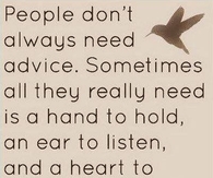 People dont always need advice