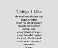 Things I like