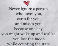 Never ignore a person