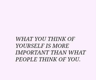 What you think of yourself