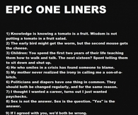 epic one liners