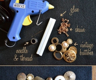 DIY vinatge button necklace