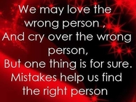 mistakes help us find the right person