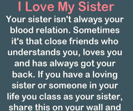 I love my sister
