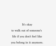 Walk out of someones life