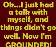 just had a talk with myself