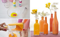 DIY Painted Bottle Vase