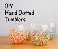 DIY Hand Dotted Tumblers