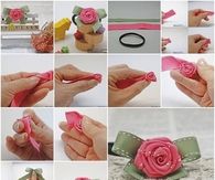 DIY ribbon rose